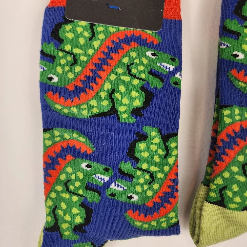 Dilly Socks NWT His And Hers Dinosaur Swiss Design‎ Set of Two Socks